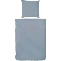 Höffner Stone-Washed Bettwäsche   ¦ blau ¦ Maße (cm): B: 240 H: 1