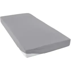 Höffner Spannbetttuch   ¦ grau ¦ Maße (cm): B: 120 H: 25