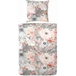 Höffner Mako-Satin Bettwäsche-Set   ¦ grau ¦ Maße (cm): B: 155 H: 1