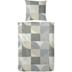 Höffner Flanell Bettwäsche-Set   ¦ grau ¦ Maße (cm): B: 135 H: 1