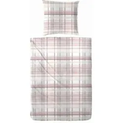 Höffner Flanell Bettwäsche-Set   ¦ rot ¦ Maße (cm): B: 155 H: 1