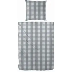 Höffner Biber Bettwäsche-Set   ¦ grau ¦ Maße (cm): B: 135 H: 1