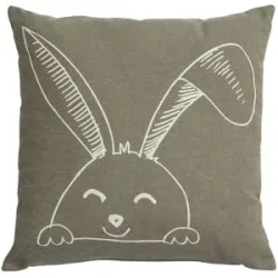 Lifetime Quadratisches Kissen  Happy Rabbit ¦ braun ¦ Maße (cm): H: 45