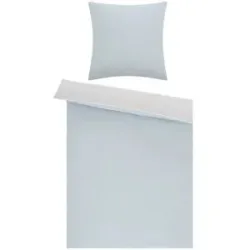 como Renforcé Wende-Bettwäsche  Chambray Piping ¦ blau ¦ Maße (cm): B: 155