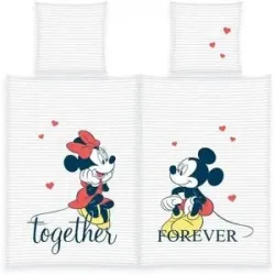 Herding Partner Bettwäsche-Set  Mickey & Minnie ¦ mehrfarbig ¦ Maße (cm): B: 135