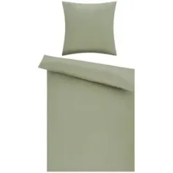 como Bettwäsche  Uni Satin ¦ grün ¦ Maße (cm): B: 155