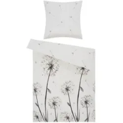 como Biber Bettwäsche  Dandelion ¦ grau ¦ Maße (cm): B: 135