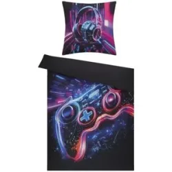 como Mako-Satin Bettwäsche  Gamer ¦ schwarz ¦ Maße (cm): B: 135