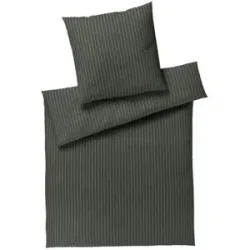 JOOP! Mako-Satin Bettwäsche  Soft Stripes ¦ grün ¦ Maße (cm): B: 135