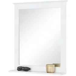 uno Spiegel  Königssee ¦ weiß ¦ Holzwerkstoff,Glas ¦ Maße (cm): B: 60 H: 68 T: