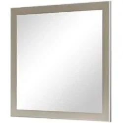 Höffner Spiegel 80 x 77 cm Duna ¦ beige ¦ Glas,Aluminium,Holzwerkstoff ¦ Maße (cm): B: