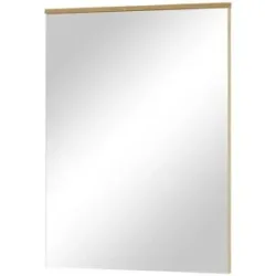 Wohnwert Spiegel 58 x 73 cm Valeo ¦ holzfarben ¦ Glas,Aluminium,Holzwerkstoff ¦