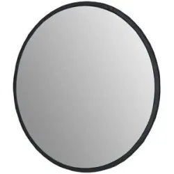 Höffner Spiegel 60 cm Giulio ¦ schwarz ¦ Metall,Glas ¦ Maße (cm): T: 2.0  Ø: 60