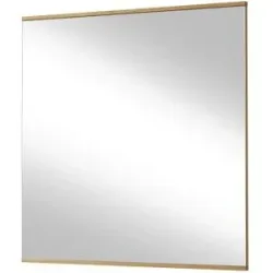 Höffner Spiegel 82 x 82 cm Longo ¦ holzfarben ¦ Glas,Aluminium,Holzwerkstoff,Massivholz