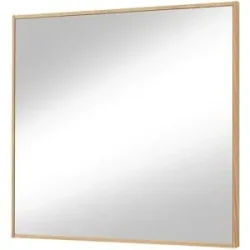 Höffner Spiegel 84 x 82 cm Tiba ¦ holzfarben ¦ Glas,Aluminium ¦ Maße (cm): B: 84 H: 82