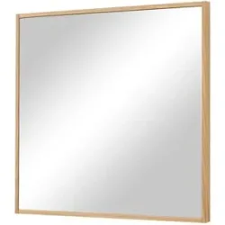 Höffner Spiegel 60 x 62 cm Tiba ¦ holzfarben ¦ Glas,Aluminium ¦ Maße (cm): B: 60 H: 62