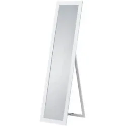 Höffner Standspiegel  Muscoline ¦ weiß ¦ Glas,Aluminium,Holzwerkstoff ¦ Maße (cm): B: 40