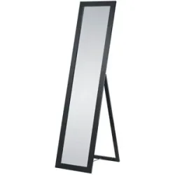 Höffner Standspiegel  Muscoline ¦ schwarz ¦ Glas,Aluminium,Holzwerkstoff ¦ Maße (cm): B:
