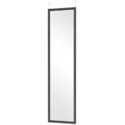 Höffner Türhängespiegel  Ballino ¦ schwarz ¦ Glas,Aluminium,Kunststoff ¦ Maße (cm): B: