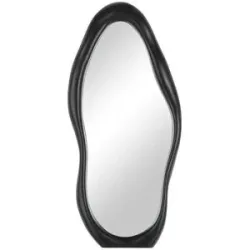 Höffner Wandspiegel   ¦ schwarz ¦ Kunststoff,Glas ¦ Maße (cm): B: 75 H: 3