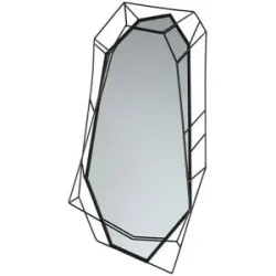 HOME STORY Wandspiegel   ¦ schwarz ¦ Metall,Glas ¦ Maße (cm): B: 85,1 H: 5,7