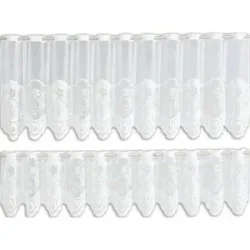 Höffner Bistrogardine 2er Set   ¦ weiß ¦ Synthetik ¦ Maße (cm): B: 160