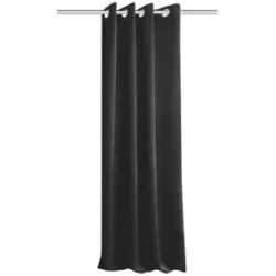 HOME Wohnideen Ösenschal   ¦ schwarz ¦ Maße (cm): B: 135 H: 245