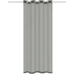 HOMEbasics Ösenschal   ¦ grau ¦ Maße (cm): B: 140 H: 175
