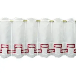 FLORENTINA Scheibengardine   ¦ rot ¦ Synthetik ¦ Maße (cm): B: 144 H: 65