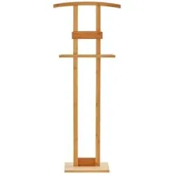 Höffner Herrendiener mit Ablage  Limonta ¦ holzfarben ¦ Massivholz ¦ Maße (cm): B: 44,5