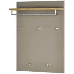 Höffner Garderobenpaneel  Duna ¦ beige ¦ Glas,Holzwerkstoff ¦ Maße (cm): B: 80 H: 109 T: