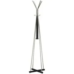 Höffner Kleiderständer  Arco ¦ schwarz ¦ Metall,Massivholz ¦ Maße (cm): H: 190  Ø: 50