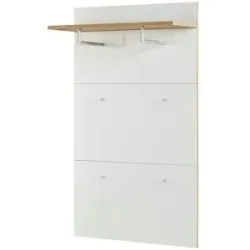 uno Garderobenpaneel  Bent ¦ weiß ¦ Holzwerkstoff ¦ Maße (cm): B: 89 H: 144 T: