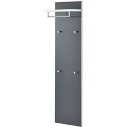 Höffner Garderobenpaneel  Duna ¦ grau ¦ Glas,Holzwerkstoff ¦ Maße (cm): B: 42 H: 170 T: