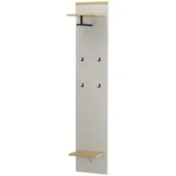 Höffner Garderobenpaneel  Classics ¦ grau ¦ Holzwerkstoff ¦ Maße (cm): B: 40,3 H: 199 T: