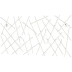 Höffner Garderobenpaneel  Mikado ¦ weiß ¦ Metall ¦ Maße (cm): B: 60 H: 30 T: 5.0