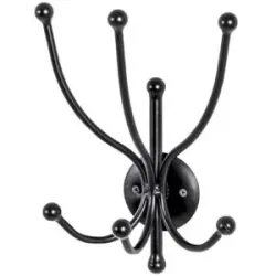 Höffner Wandgarderobe  Porcini ¦ schwarz ¦ Metall ¦ Maße (cm): B: 19 H: 14 T: 29.0