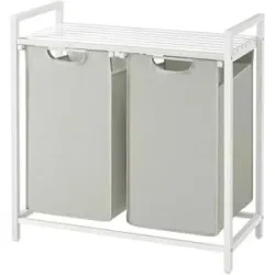 Höffner Wäschekorb   ¦ weiß ¦ Stoff ¦ Maße (cm): B: 73 H: 72