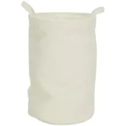 Höffner Wäschekorb   ¦ creme ¦ Polyester ¦ Maße (cm): H: 55  Ø: 35