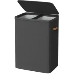 Höffner Wäschekorb   ¦ schwarz ¦ Stoff,Polyester ¦ Maße (cm): B: 56 H: 75
