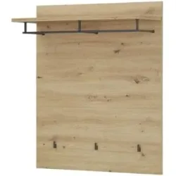 Höffner Garderobenpaneel  Turino Neo ¦ holzfarben ¦ Holzwerkstoff,Metall,Kunststoff ¦