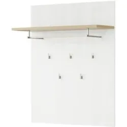 Höffner Garderobenpaneel  Toneo ¦ weiß ¦ Holzwerkstoff ¦ Maße (cm): B: 86,5 H: 105,6 T: