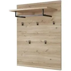 uno Garderobenpaneel  Bari ¦ holzfarben ¦ Massivholz,Holzwerkstoff ¦ Maße (cm):