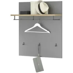 Höffner Garderobenpaneel  Mori ¦ grau ¦ Holzwerkstoff ¦ Maße (cm): B: 85 H: 95 T: 27.0