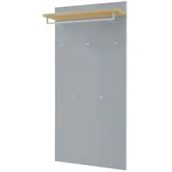 Höffner Garderobenpaneel  Xena ¦ grau ¦ Holzwerkstoff,Glas ¦ Maße (cm): B: 80 H: 170 T: