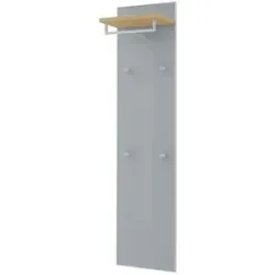 Höffner Garderobenpaneel  Xena ¦ grau ¦ Holzwerkstoff,Glas ¦ Maße (cm): B: 42 H: 170 T:
