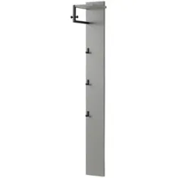 Höffner Garderobenpaneel  Brera ¦ grau ¦ Holzwerkstoff ¦ Maße (cm): B: 23 H: 165 T: 26.0