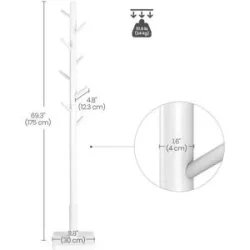 Höffner Garderobenständer  Andi ¦ weiß ¦ Holzwerkstoff ¦ Maße (cm): B: 30 H: 175