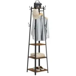 Höffner Kleiderständer  Barnet ¦ braun ¦ Holzwerkstoff,Metall ¦ Maße (cm): B: 43 H: 180