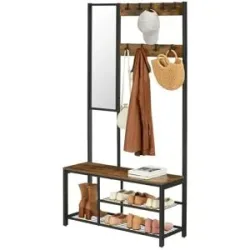 Höffner Kompaktgarderobe  Dacey ¦ braun ¦ Maße (cm): B: 98 H: 185